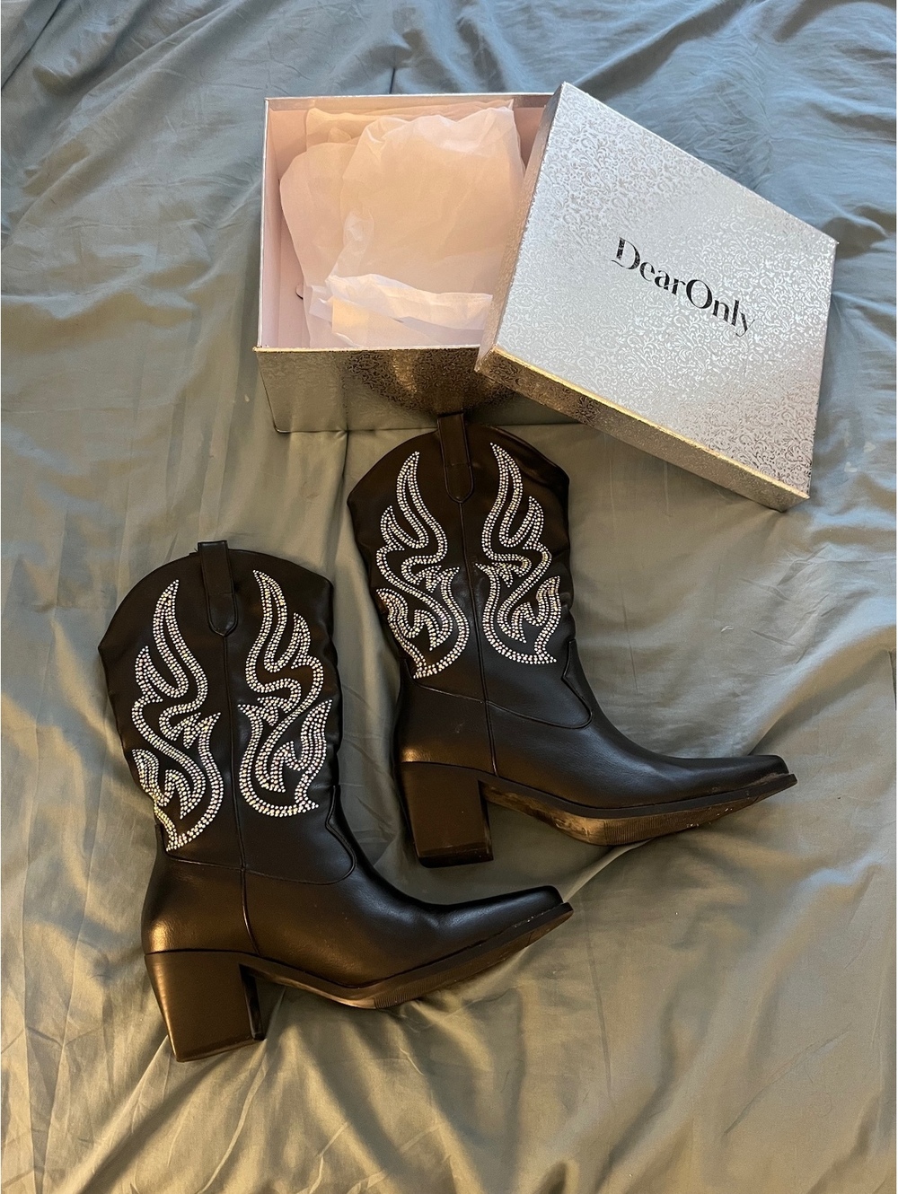 Wide Calf Cowboy Boots Size 8.5